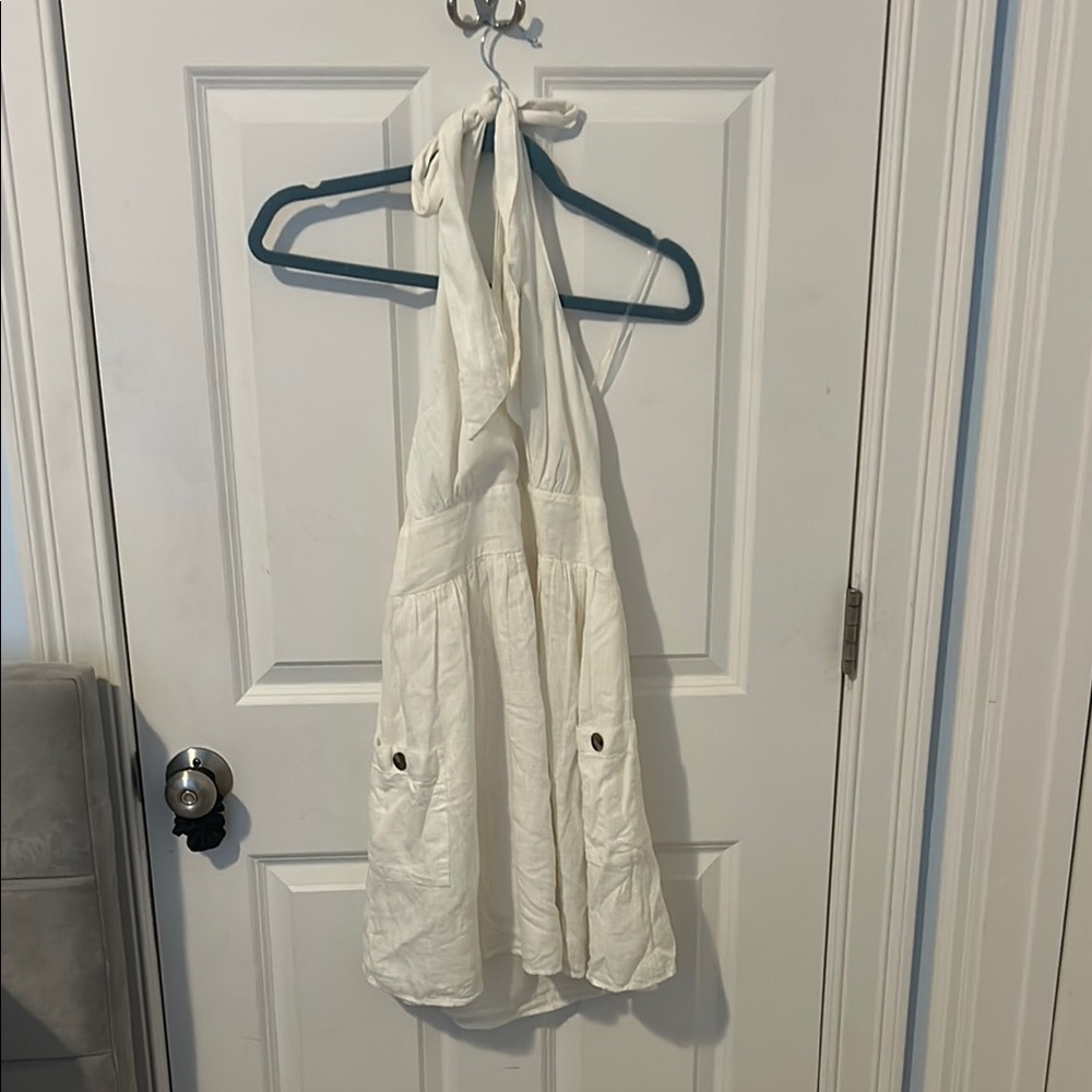 American Eagle Outfitters White Halter Sundress